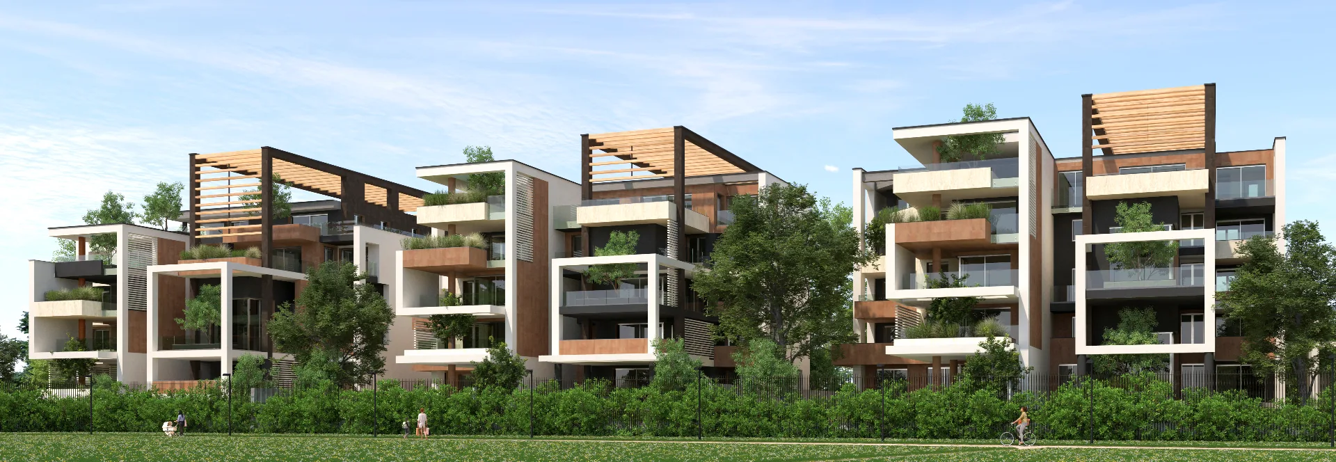 Le residenze di Giardino Farnese immerse nel verde